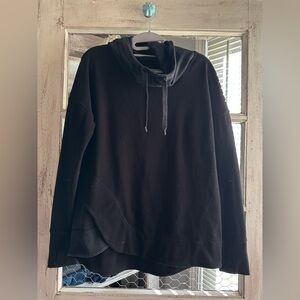 NOLI | Black Hooded Funnel Neck Sweatshirt